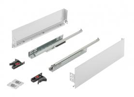 K-StrongMini zásuvka 121/270mm, tlumený částečný výsuv 25kg, bílá