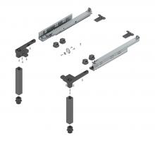 BLUM Z95.4100 Space Step, sada 410mm, tmavě šedá OG