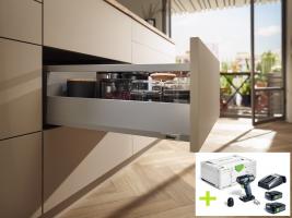 K-BLUM set Merivobox 500mm/40kg Indium šedá IG-M Inserta+FESTOOL TXS 12 2,5 Plus