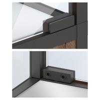 HETTICH 9303928 Cadro závěs na sklo s dorazem, sada, černá mat