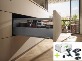 K-BLUM set Merivobox 500mm/40kg Orion šedá OG-M vrut + FESTOOL TXS 12 2,5 Plus