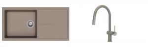 K-StrongSinks S3 Set dřez Labe 1000x500mm granit béžová + Baterie Neris béžová