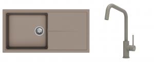 K-StrongSinks S3 Set dřez Labe 1000x500mm granit béžová + Baterie Arda béžová