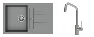 K-StrongSinks S3 Set dřez Vardar 780x500mm granit šedá + Baterie Arda nerez