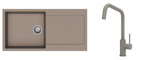 K-StrongSinks S3 Set dřez Zala 1000x500mm granit béžová + Baterie Arda béžová