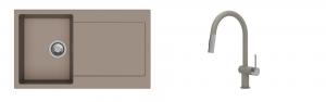 K-StrongSinks S3 Set dřez Zala 860x500mm granit béžová + Baterie Neris béžová
