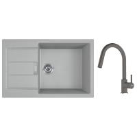 FRANKE Set T132Š S2D 611-78 XL šedá + FC 6051 šedý kámen
