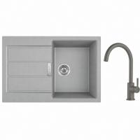 FRANKE Set T123Š S2D 611-78 šedá + FC 6018.084 šedý kámen