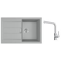 FRANKE Set T115Š S2D 611-78 šedá + FS 3230.031 chrom