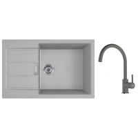 FRANKE Set T124Š S2D 611-78 XL šedá + FC 6018.084 šedý kámen