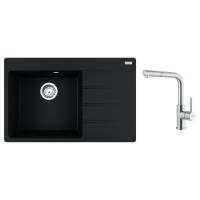 FRANKE Set G290O CNG 611-78 TL/2 onyx + FC 6986 celonerez