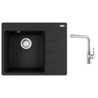 FRANKE Set G282O CNG 611-62 TL/2 onyx + FC 6985 celonerez