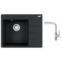 FRANKE Set G284O CNG 611-62 TL/2 onyx + FC 6986 celonerez
