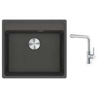 FRANKE Set G297ŠB MRG 610-52 RTL šedá břidlice + FC 6985 celonerez
