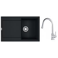 FRANKE Set G258MČ MRG 611 černá matná + FS 3229.031 chrom