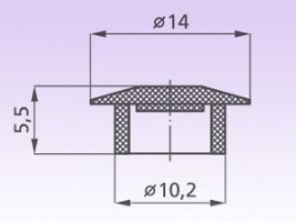 Krytka montážního otvoru průměr 10mm třešeň