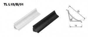 TL - minilišta L15/B/01 Černá lesk 3m