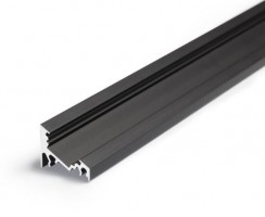 StrongLumio profil LED Corner 10 alu černý 3000mm