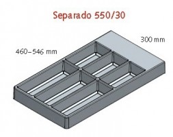 Příborník Separado 546x300x2,8 mm stříbrný