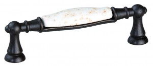 MARELLA DESIGN Úchytka Macis 96 hnědá/porcelán bílý