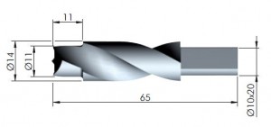 IF-vrták 14mm pro Maori policovou podpěru