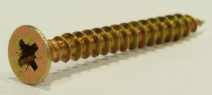 Vrut PZ 2,5x30 zápustná hlava zinek žlutý PZ1