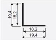 SEVROLL 02452 úhelník 18x18mm 3m stříbrná