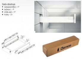 BLUM sada Antaro, zásuvka M 650mm/65 kg, Blumotion/TOB, bílá