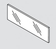 BLUM ZE7V482G Legrabox, čelní sklo nízké 70/600 mm