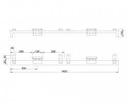 MILADESIGN podnož nízká Quark Q7614-K stříbrná