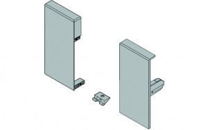 BLUM ZIF.71K0 Antaro, čelní příchyty vnitřní zásuvky K, šedá