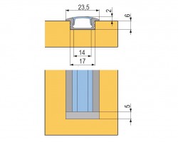 StrongLumio krycí lišta pro LED profil Ormio, 2000mm matná