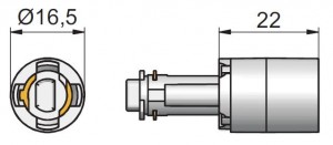 LEHMANN Prodloužení cylindru 22 mm (180° P4 16,5mm)