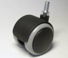 Kolečko A50G pogumované průměr 50 čep M8x16 černé