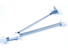 Spodní klopna (nůžky) s brzdou bílá "L"