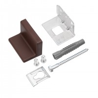 STRONG závěsné kování na bok korpusu hmoždinka + šroub eurošroub hnědá