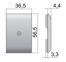 IF Libra krytka široká Libra H1/H2/H3 plast šedá