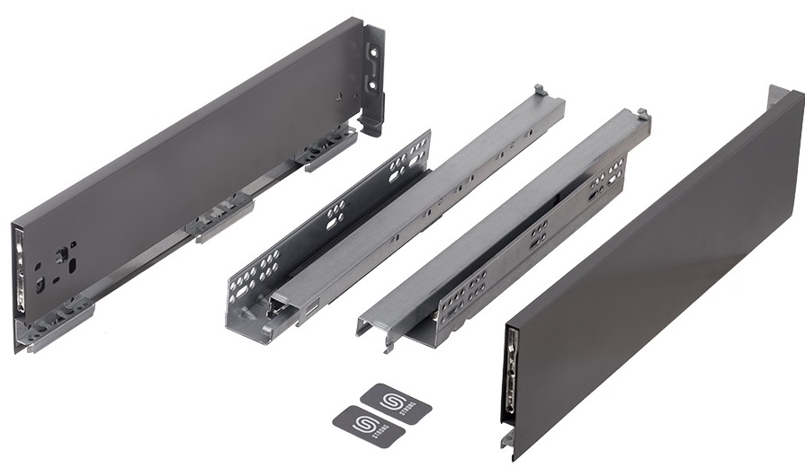 K-StrongMax 16 zásuvka H121/500mm, šedá, protiskluz Ago-Kristall 900 černá