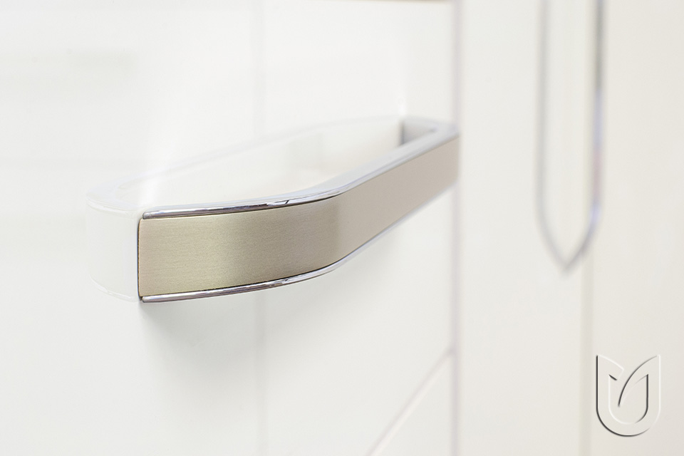 TULIP Úchytka Bari 480 chrom lesklý/chrom broušený