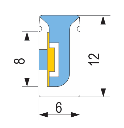 StrongLumio LED pásek neon 6x12 mm 24V 9,6W (168 LED/m) IP67 bílá neutrální