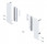 BLUM ZI4.4ES1 Merivobox, čelní příchyty vnitřní zásuvky E sklo, bílá
