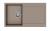 StrongSinks S3 Dřez granit Zala 860 860x500mm s odkapem hnědá