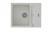 StrongSinks S3 Dřez granit Vardar 615 615x500mm s odkapem a vaničkou bílá